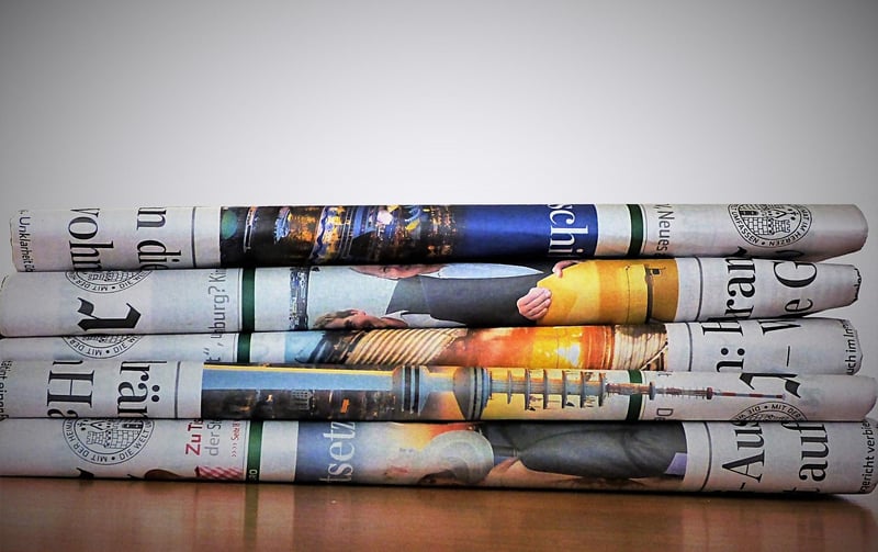 newspaper wall art